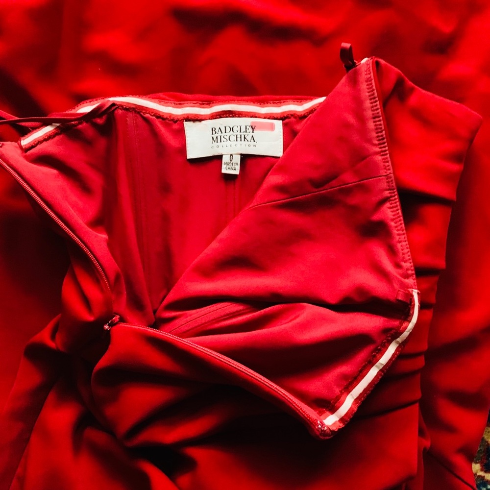 Badgley Mischka Red Evening Gown